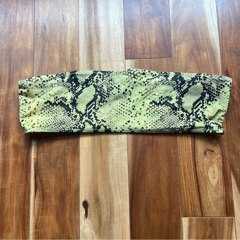 Triangl Swimwear strapless Snake Bikini top